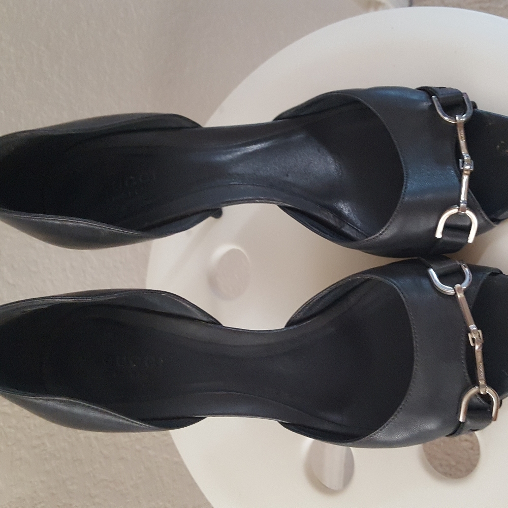 Gucci open toe heels